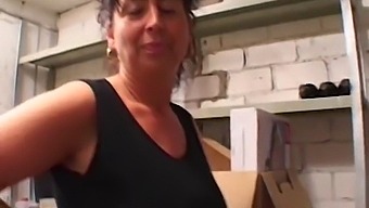 Ample-Breasted Mature Woman Pleasured In A Warehouse