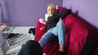 Initial Foot Adoration For A Fair-Haired Female