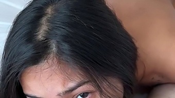 Amateur Asian Babe Gets Face Fucked And Cum On Pussy In Pov